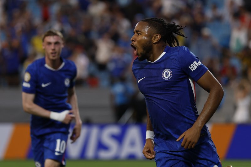 [샬럿=AP/뉴시스] 2025 국제축구연맹(FIFA) 클럽월드컵 8강에 진출한 잉글랜드 프로축구 프리미어리그(EPL)의 첼시. 2025.06.28.