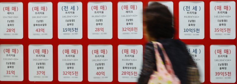 [서울=뉴시스] 박주성 기자 = 서울 집값 급등세에 6월 가계대출 증가액이 7조 원에 근접하며 5개월 연속 증가세를 이어가고 있다. 금융권과 금융당국에 따르면, 지난 26일 기준 전체 금융권 가계대출 잔액은 약 5조8천억 원 늘었다. 이에 금융당국이 주택담보대출 한도를 6억원으로 묶는 대출 규제를 발표한 만큼 '고액 영끌' 수요는 꺾일 것으로 예상된다. 사진은 29일 서울 시내 부동산 중계업소의 모습. 2025.06.29. park7691@newsis.com