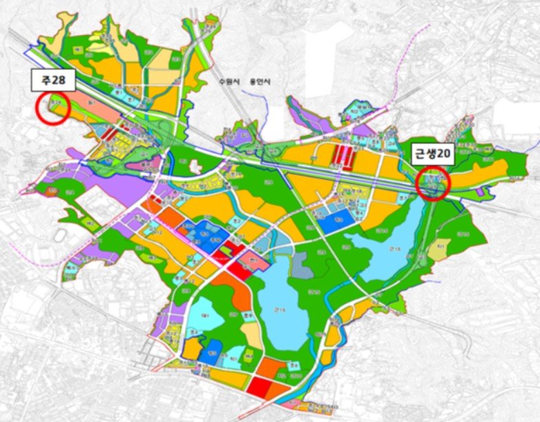 광교신도시 근린생횔시설 위치도. 경기주택도시공사 제공