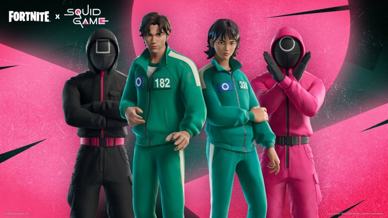 [서울=뉴시스] 포트나이트 '오징어 게임' 의상 (사진=에픽게임즈 제공)