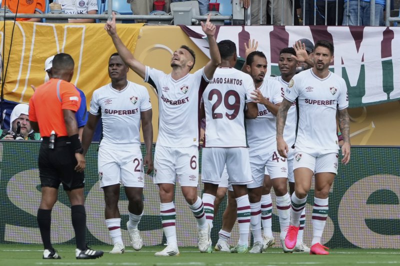 [샬럿=AP/뉴시스] 브라질 프로축구 세리A 플루미넨시, 2025 국제축구연맹(FIFA) 클럽월드컵 8강 진출. 2025.06.30.