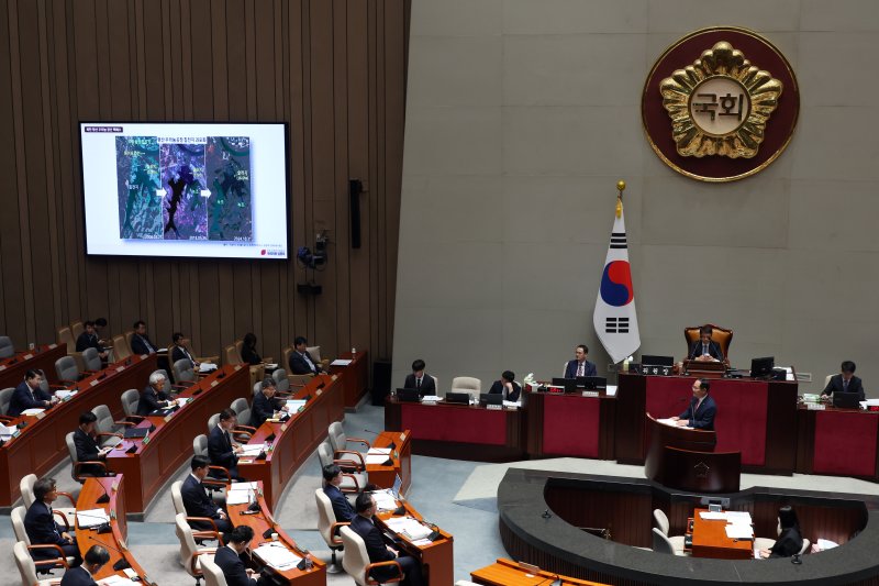 1일 서울 여의도 국회에서 열린 제426회 국회(임시회) 예산결산특별위원회 제2차 전체회의 종합정책질의에서 임종득 국민의힘 의원이 질의를 하고 있다. 사진=뉴시스