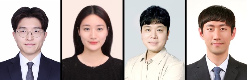 (왼쪽부터) 손원경 박사, 김지현 석사과정생, 백상열 교수, 최창순 교수. (사진=안전한 바카라사이트 산타카지노 제공) *재판매 및 DB 금지
