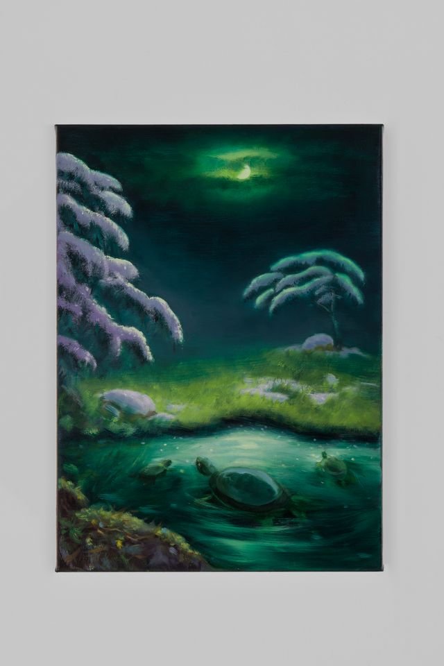 안전한 바카라 사이트 Nightime Bathing 2025 리넨에 유채 55 x 40 cm 갤러리바톤 제공 *재판매 및 DB 금지