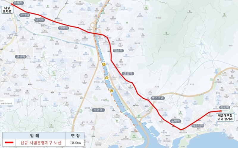 부산 내성~중동 BRT에 자율주행 심야버스 달린다