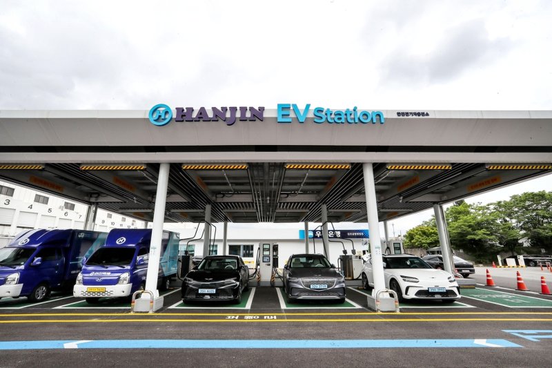 김포공항 인근에 자리한 한진의 전기차 충전소 (한진 제공)
