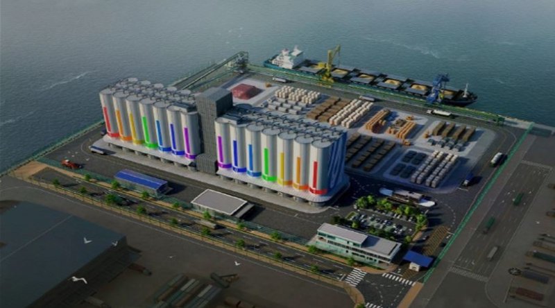 부산항 신항 양곡부두 예상도 (출처=연합뉴스)