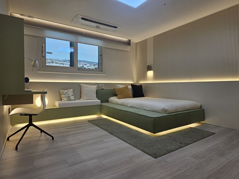 분리 임대가 가능한 84㎡C 타입 침실. 사진=최가영 기자