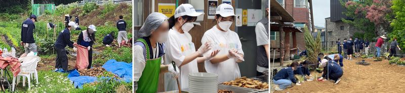 교촌치킨, 대학 RCY '촌스러버'와 충남 아산서 농촌 봉사활동 동행