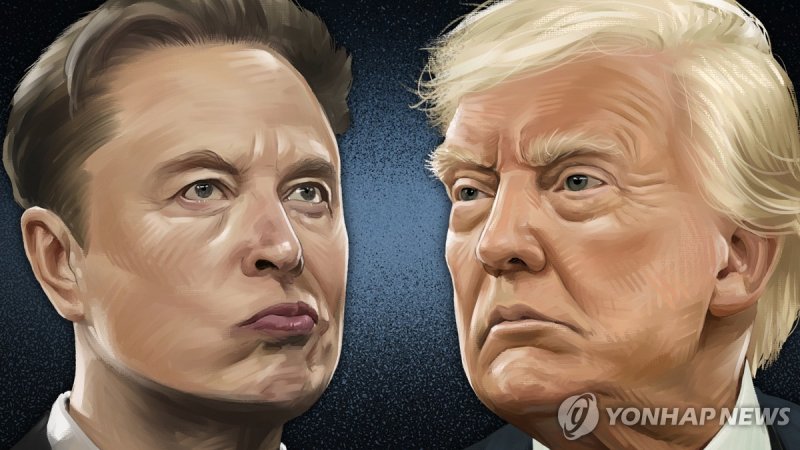 일론 머스크 테슬라 CEO - 도널드 트럼프 미국 대통령 (PG) (출처=연합뉴스)
