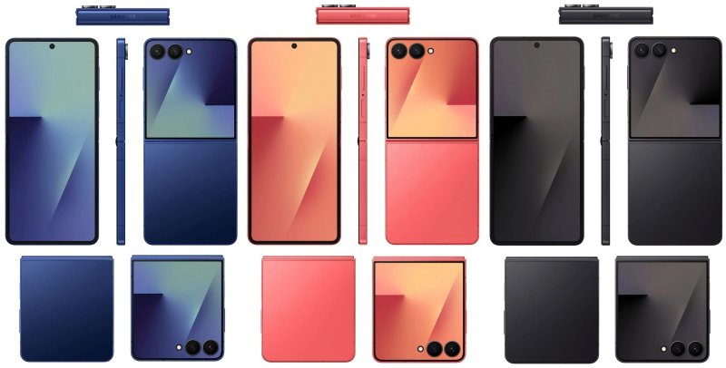 갤럭시Z플립7 공식 렌더링 이미지 (에반블레스 제공)/뉴스1