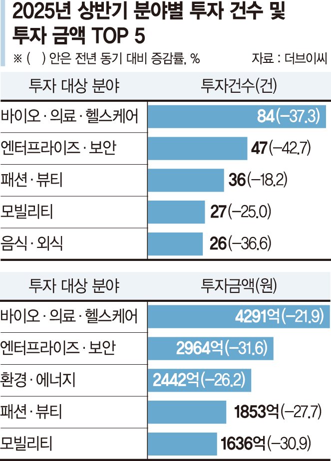 스타트업 투자 혹한기 지속... 상반기 투자금액·건수 감소