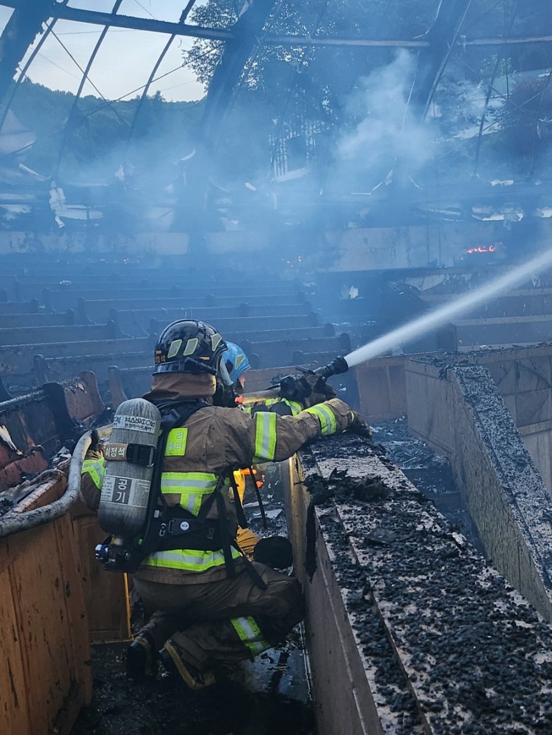 구리 교회 화재 (출처=연합뉴스)