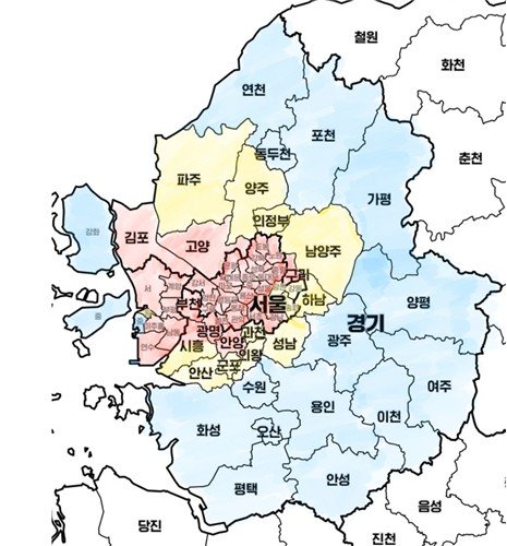 러브버그 확산 예상 지도 (출처=연합뉴스)