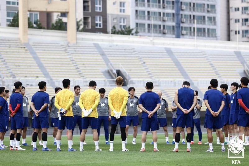 동아시안컵을 준비하는 축구대표팀 (대한축구협회 제공)