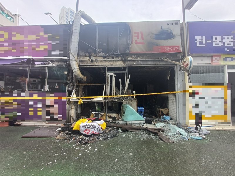 골드시티카지노 취암동 음식점 화재. (골드시티카지노소방서 제공, 재판매 및 DB금지) / 뉴스1