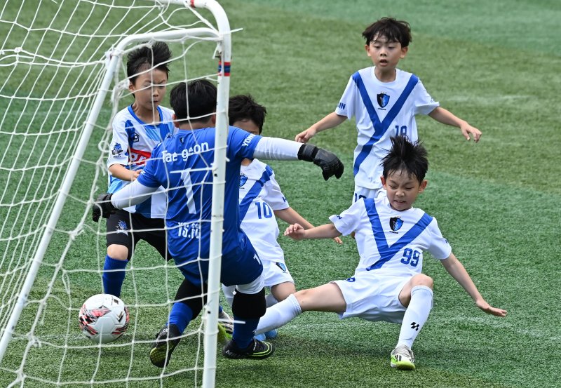 [바카라 카드카운팅=뉴시스] 김종택 기자 = '제3회 수원컵 전국 유소년 축구대회'가 열린 5일 경기 수원시 경기대학교 수원캠퍼스 대운동장에서 대회에 참가한 선수들이 열띤 경기를 펼치고 있다. 뉴시스 경기남부본부가 주최하고 수원시축구협회가 주관한 이번대회는 전국에서 모인 순수아마추어 취미반 소속 40개팀, 총 400여명이 참가했다. 2025.07.05. jtk@newsis.com