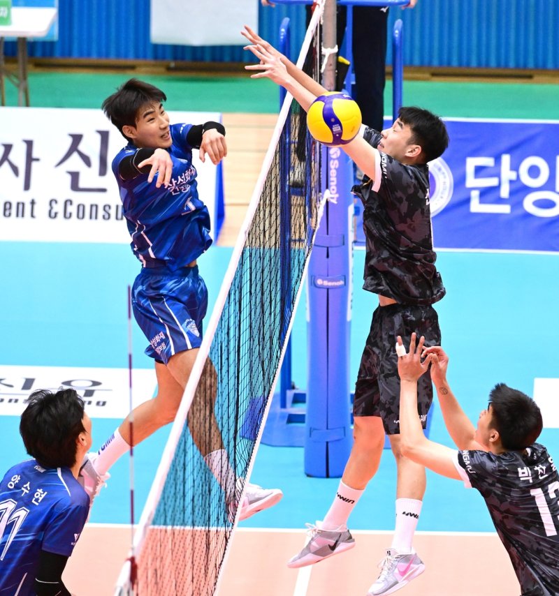 삼성화재와 국군체육부대의 경기 장면 (출처=연합뉴스)