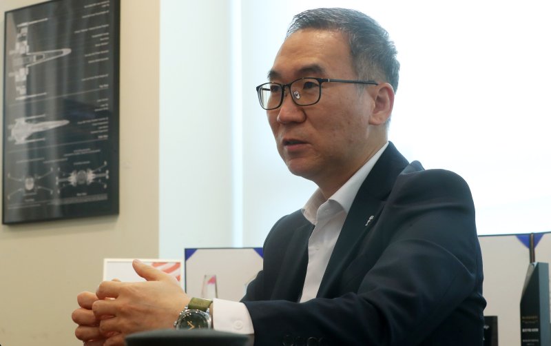 [서울=뉴시스] 김혜진 기자 = 허양호 베스핀글로벌 한국 대표가 6월 18일 서울 서초구 베스핀글로벌 본사에서 뉴시스와 인터뷰를 하고 있다. 2025.07.06. jini@newsis.com
