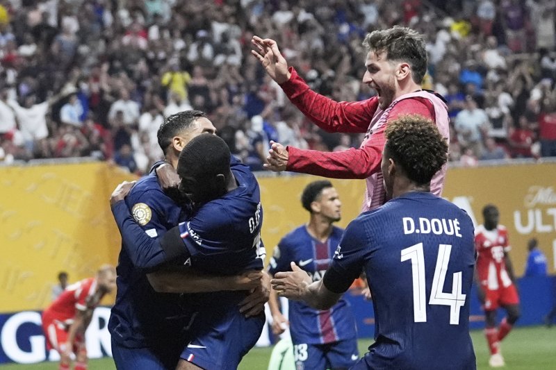 [애틀란타=AP/뉴시스] 프랑스 프로축구 리그앙 파리 생제르맹(PSG)의 우스만 뎀벨레. 2025.07.05.