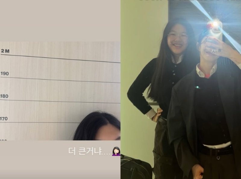 "더 큰거냐" 엄태웅 딸 엄지온, 초6에 키 180㎝ 육박…놀라운 성장