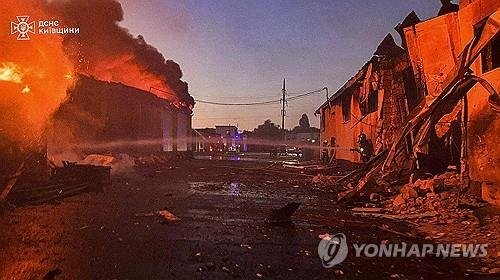 러시아 드론 공습받은 우크라이나 키이우 지역 (출처=연합뉴스)
