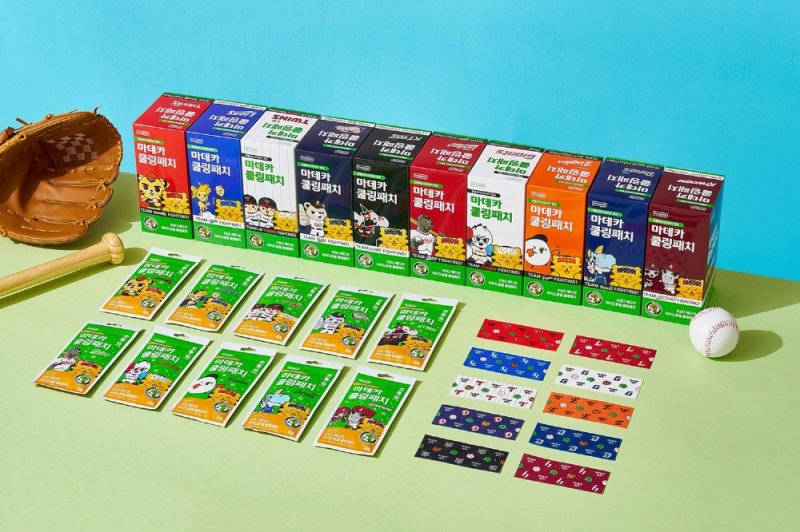 프로야구 10개 구단 상품이 모두 출시된 마데카 쿨링패치 KBO 에디션(동국제약 제공).jpg