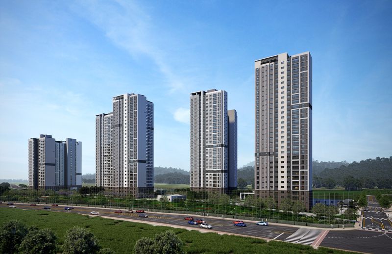 경기 남양주시 왕숙지구 '왕숙 푸르지오 더 퍼스트' 투시도. 대우건설 제공