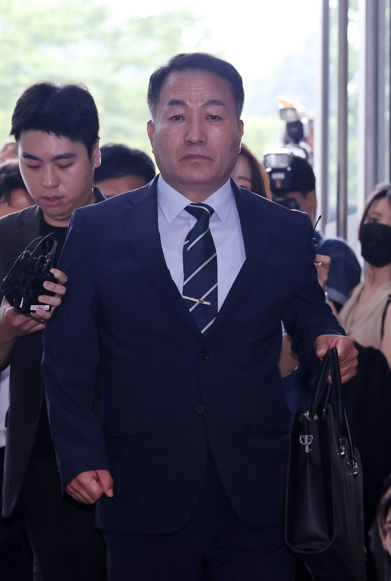 김계환 전 해병대사령관이 7일 서울 서초구 순직해병 특검 사무실에 조사를 받기위해 출석하고 있다. 2025.7.7/뉴스1 ⓒ News1 박지혜 기자