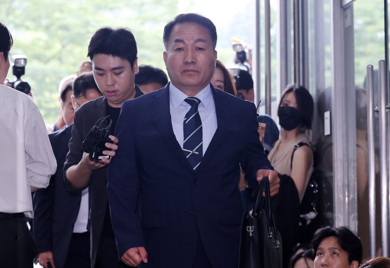 김계환 전 해병대사령관이 7일 서울 서초구 순직해병 특검 사무실에 조사를 받기위해 출석하고 있다. 2025.7.7/뉴스1 ⓒ News1 박지혜 기자