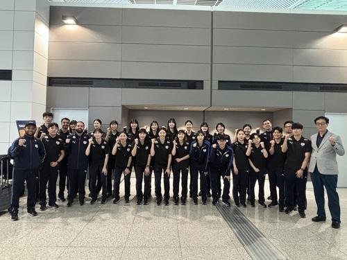 3주 차 경기를 위해 출국하는 여자배구 대표팀 (출처=연합뉴스)