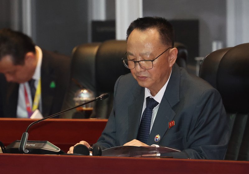 2024년 7월 아세안지역안보포럼(ARF)에 참석한 리영철 주라오스 북한 대사. (공동취재) 2024.7.27/뉴스1 ⓒ News1 오대일 기자