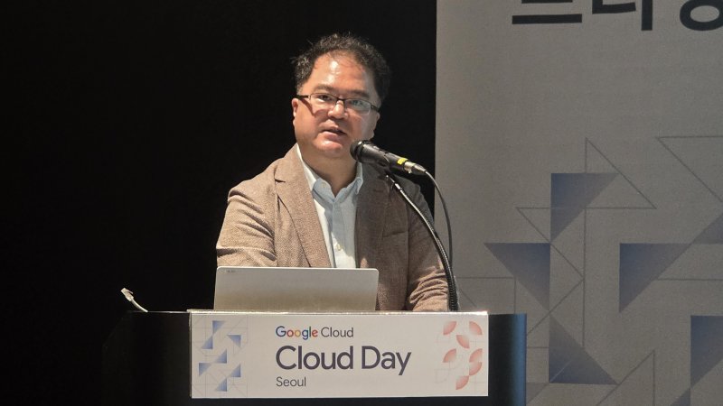 지기성 구글클라우드코리아 사장이 구글 클라우드 데이 서울 미디어 브리핑에서 발언하고 있다. 2025.7.8 뉴스1 ⓒ News1 김민석 기자