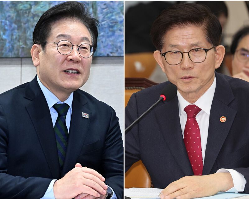 이재명 대통령, 김문수 전 국민의힘 대선 후보. 사진=연합뉴스