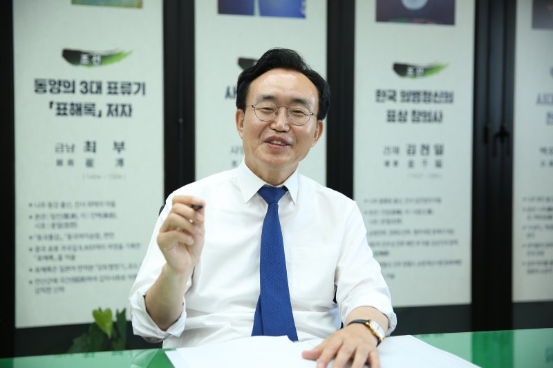 윤병태 전남 나주시장이 민선 8기 3년 성과를 밝히고 있다. (사진=나주시 제공) photo@newsis.com *재판매 및 DB 금지