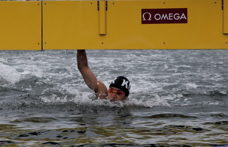 오픈워터 스위밍에서 역영하는 박재훈. 2019.7.18/뉴스1 ⓒ News1 지정운 기자