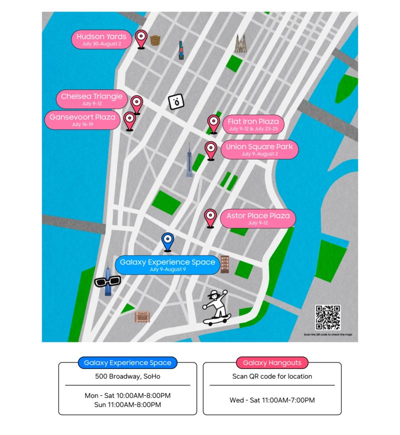 [뉴욕=뉴시스] 미국 뉴욕에서 삼성전자 갤럭시 체험 공간이 마련되는 위치. (사진=삼성전자 뉴스룸 갈무리) *재판매 및 DB 금지