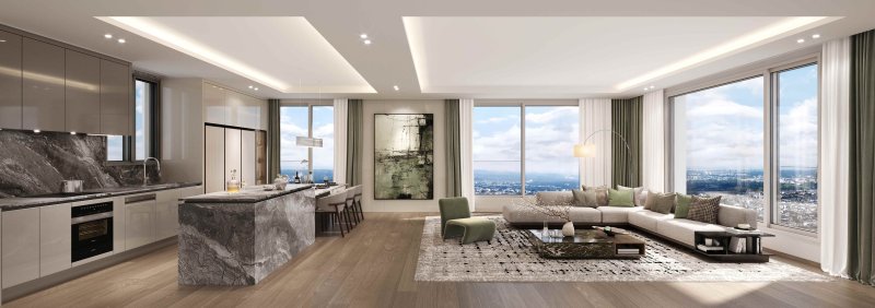 래미안 루미원 99A타입 거실 이미지. 삼성물산 제공