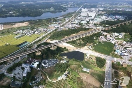 충북선 고속화 사업 무료 바카라사이트 도심구간 고가철도 노선 그래픽.(자료사진)/뉴스1