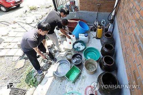 2024년 청도 단수 당시 모습 (출처=연합뉴스)