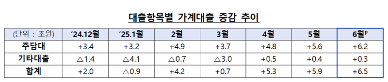 '영끌족'에 6월 금융권 가계대출 8개월래 최대폭 증가 "주담대 6.2조원↑"
