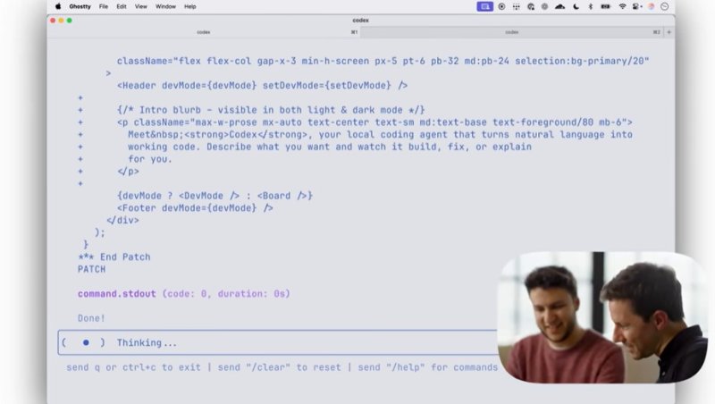 오픈AI Codex CLI 오픈소스 공개(오픈AI 유튜브 갈무리)