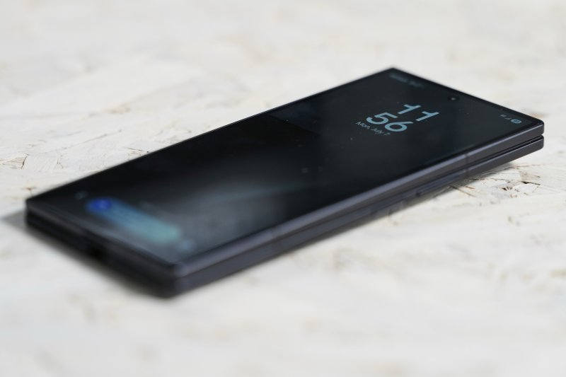 [뉴욕=AP/뉴시스] 지난 7일(현지 시간) 미국 뉴욕에서 열린 삼성전자 프리뷰 행사에서 '갤럭시 Z 폴드7'가 전시돼 있다. 2025.07.10.