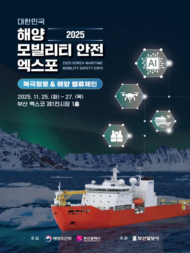 [부산=뉴시스] 부산시와 해양수산부는 오는 11일부터 '2025 대한민국 해양모빌리티·안전 엑스포' 누리집 운영을 시작한다. 올해 행사는 '북극항로와 해양 밸류체인'을 주제로 11월25일부터 27일 기간 중 해운대구 벡스코 제1전시장에서 열린다. (사진=부산시 제공) 2025.07.10. photo@newsis.com *재판매 및 DB 금지