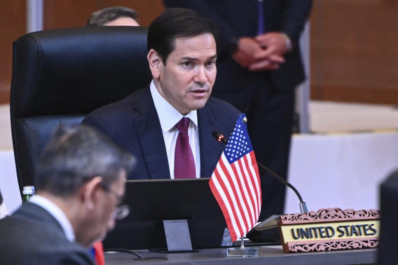 [AP/뉴시스] 미국의 마코 루비오 국무장관이 10일 말레이시아 쿠알라품푸르 개최의 아세안정상회의 후속 관련국 외무장관 회의에 참석하고 있다