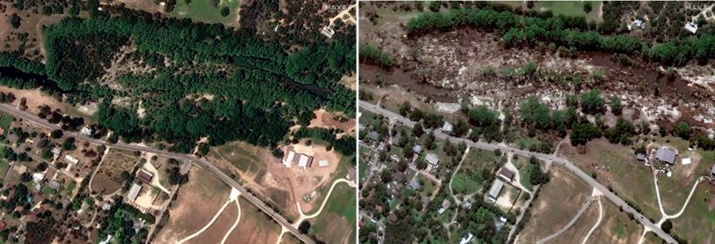 모든 게 쓸려 갔다…참혹한 텍사스 홍수 현장 사진