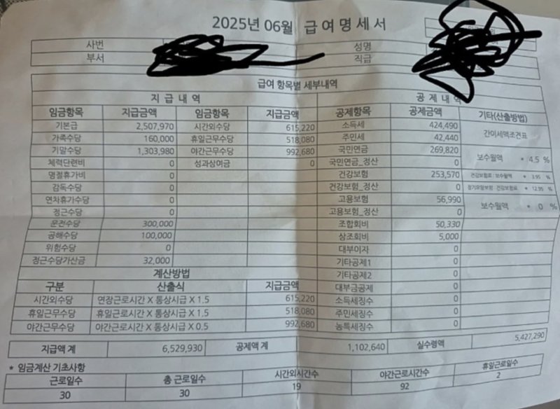 [서울=뉴시스] 11년 차 메이저 바카라사이트 주사위의 급여명세서가 공개돼 화제를 모으고 있다. (사진 = 루리웹 캡처) 2025.07.13. *재판매 및 DB 금지