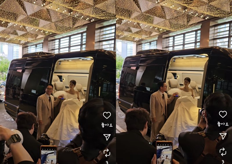 [서울=뉴시스] 코미디언 커플 바카라사이트 온카판와 김지민의 결혼식장 현장 모습이 포착됐다. (사진=바카라사이트 온카판 지인 인스타그램 캡처) 2025.07.13. photo@newsis.com *재판매 및 DB 금지
