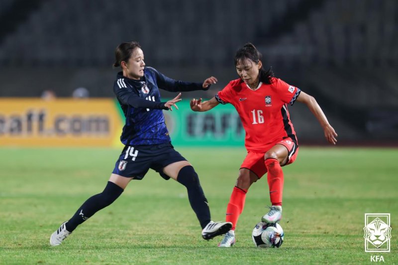 [화성=뉴시스]바카라사이트 통장 한일전 장슬기. (사진=대한축구협회 제공)