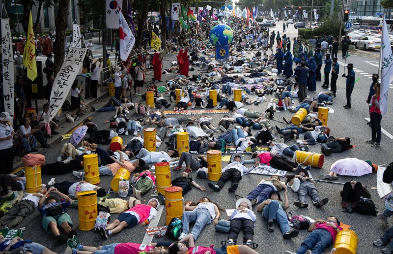 지난해 바카라사이트 쿠폰정의행진에서 참가자들이 다이인(die-in) 퍼포먼스를 하고 있다.ⓒ News1 이재명 기자